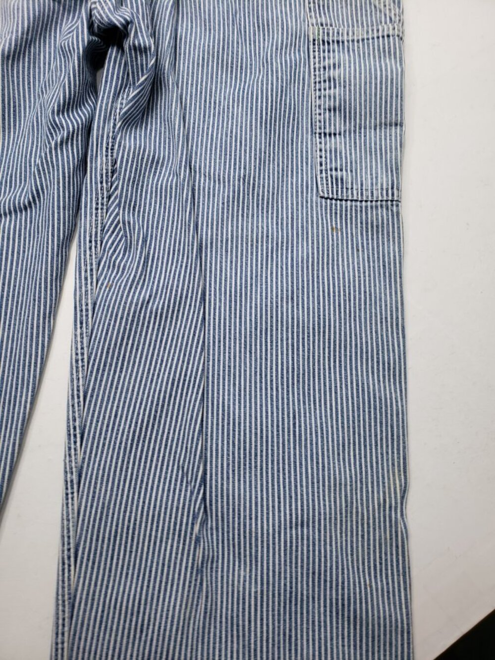 Vintage Liberty Hickory Stripe Bib Overalls Railroad Denim Workwear USA - Picture 16 of 16